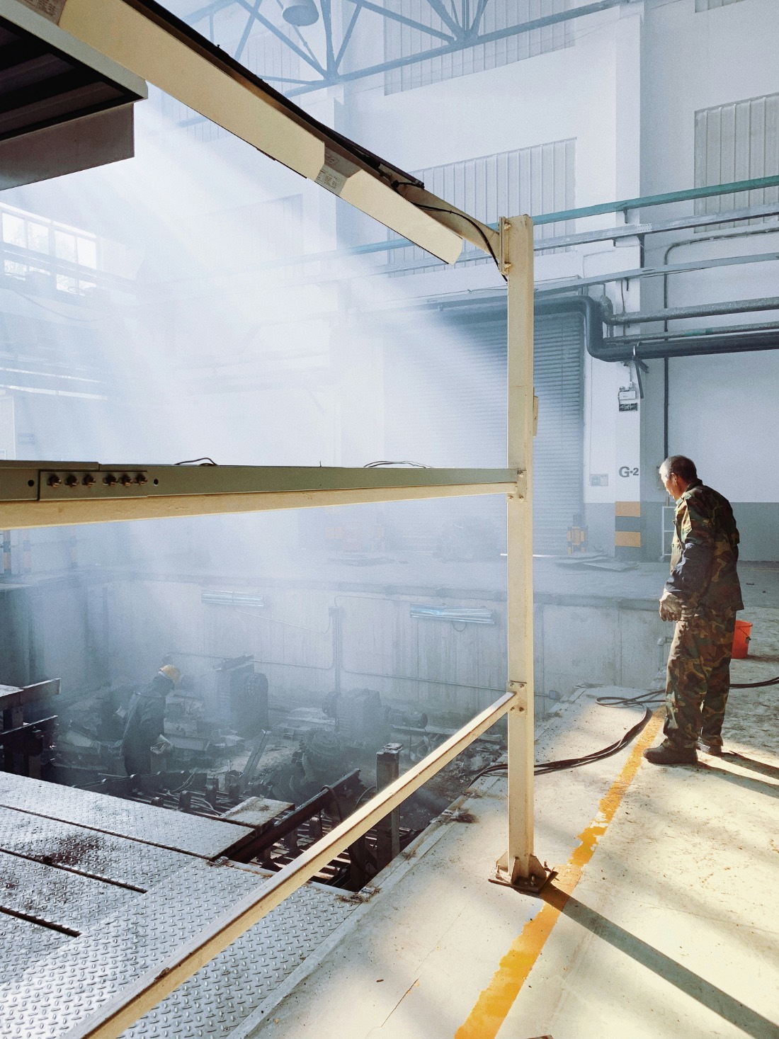 Factory floor with heavy plant